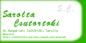 sarolta csutortoki business card